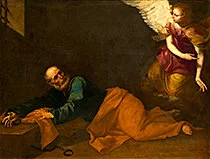 'The Liberation of Saint Peter' painting by Jusepe de Ribera