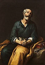 'Saint Peter in Tears' painting by Bartolomé Esteban Murillo