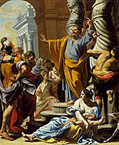 'St Peter Preaching in Jerusalem' painting by Charles Poërson