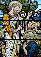 Stained-glass thumbnail of Saint Peter detail