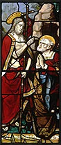Stained glass presenting 'Christ and Peter after the Resurrection'