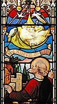Stained glass depicts 'Peter's Vision of Animals to Eat'