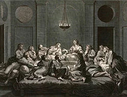 'The Last Supper' engraving by Abraham de Blois