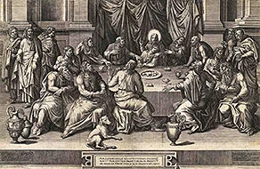 'The Last Supper' engraving by Giorgio Ghisi