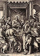 'The Last Supper' engraving by Hans van Luyck