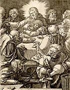 'The Last Supper' engraving by Johannes H Muller