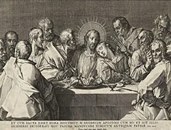 'The Last Supper' engraving by Jan or Johann Sadeler I