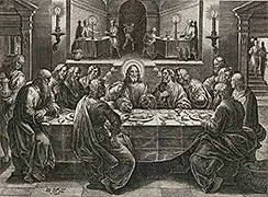 'The Last Supper,' engraving by Philip Galle