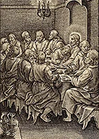 'The Last Supper' engraving by Hieronymous Wierix