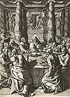'The Last Supper' engraving by an anonymous engraver