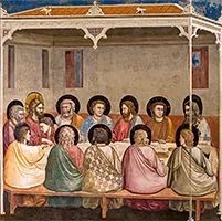 'The Last Supper' fresco painting by Giotto