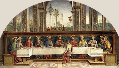 'The Last Supper' painting by Pietro Perugino