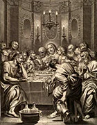 'The Last Supper' engraving by Grégoire Huret