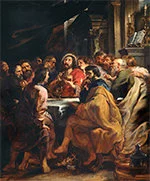 This is the Rubens painting that Bolswert copied in his 'The Last Supper' engraving.
