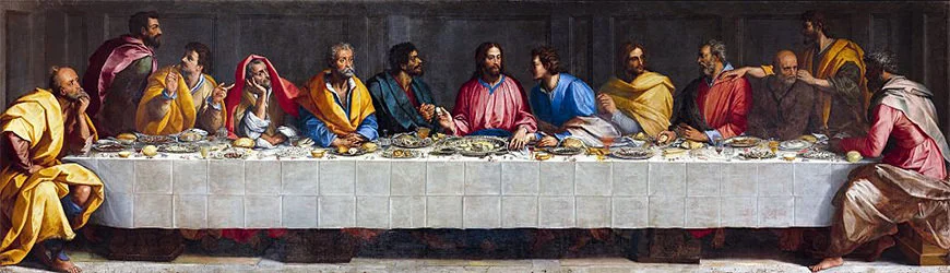 'The Last Supper' painting by Alessandro Allori