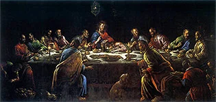 'The Last Supper' painting by Leandro Bassano