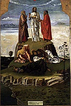 'The Transfiguration of Christ' painting by Giovanni Bellini