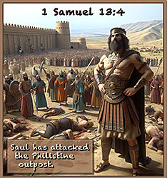 Click to enlarge Warren Camp's Scripture picture of 1 Samuel 13:4 NIV. Warren Camp's Scripture picture of 1 Samuel 13:4 NIV