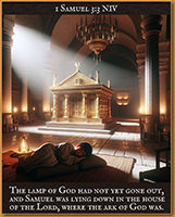 Click to enlarge Warren Camp's Scripture picture of 1 Samuel 3:3 NIV. Warren Camp's Scripture picture of 1 Samuel 3:3 NIV