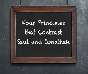 Click to enlarge Warren Camp's chalkboard picture contrasting Saul and Jonathan. Warren Camp's chalkboard picture contrasting Saul and Jonathan