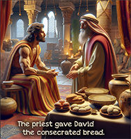 Click to enlarge Warren Camp's Scripture picture of 1 Samuel 21:6. Warren Camp's Scripture picture of 1 Samuel 21:6