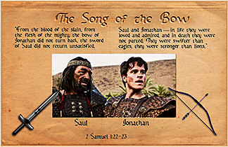 Click to enlarge Warren Camp's Scripture picture of 2 Samuel 1:22–23 NIV. Warren Camp's Scripture picture of 2 Samuel 1:22–23 NIV