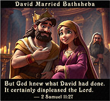 Click to enlarge this artwork of David married to Bathsheba. David married to Bathsheba