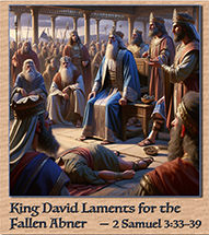 Click to enlarge Warren Camp's Scripture picture of 2 Samuel 3:33–39 NIV. Warren Camp's Scripture picture of 2 Samuel 3:33–39 NIV