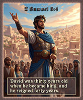 Click to enlarge Warren Camp's Scripture picture of 2 Samuel 5:4 NIV. Warren Camp's Scripture picture of 2 Samuel 5:4 NIV