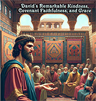 Click to enlarge this custom-created Scripture picture of David's kindness to Mephibosheth. A custom-created Scripture picture of David's kindness to Mephibosheth