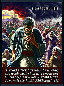 Click to enlarge Warren's custom Scripture picture of the advise that Ahithophel gave to Absalom. The advise that Ahithophel gave to Absalom