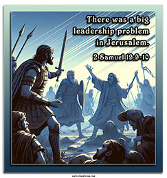 Click to enlarge Warren's custom Scripture picture of 2 Samuel 19:9–10. Warren's custom Scripture artwork of 2 Samuel 19:9–10