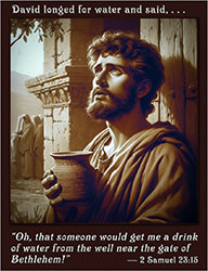 Click to enlarge Warren's custom Scripture picture of 2 Samuel 23:15. Warren's custom Scripture artwork of 2 Samuel 23:15