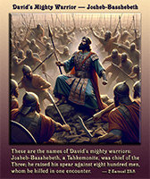 Click to enlarge Warren's custom Scripture picture of 2 Samuel 23:8. Warren's custom Scripture artwork of 2 Samuel 23:8