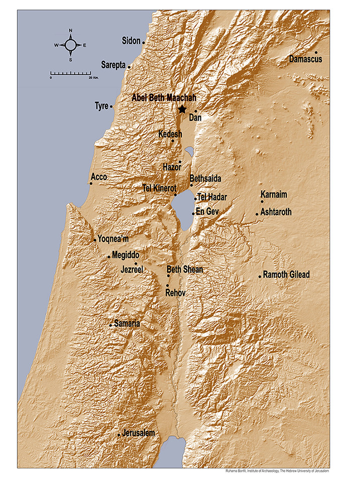 Map of Abel Beth Maacah, courtesy of Wikipedia.org